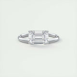 1.91 CT Emerald Cut Solitaire Moissanite Engagement Ring 1