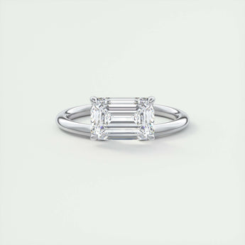 1.91 CT Emerald Cut Solitaire Moissanite Engagement Ring 1