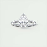 1.93 CT Pear Cut Solitaire Moissanite Engagement Ring 1