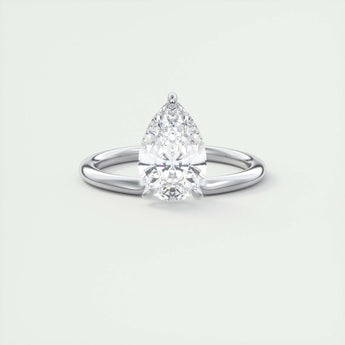 1.93 CT Pear Cut Solitaire Moissanite Engagement Ring 1