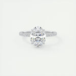 1.91 CT Oval Cut Pave Moissanite Engagement Ring 1