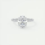 1.91 CT Oval Cut Pave Moissanite Engagement Ring 1