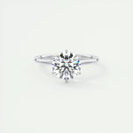 2.0 CT Round Cut Solitaire Moissanite Engagement Ring 1