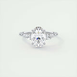 1.91 CT Oval Cut Three Stone Moissanite Engagement Ring 1