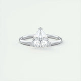 1.44 CT Trillion Cut Solitaire Moissanite Engagement Ring 1