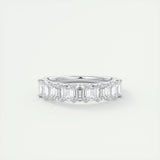 1.80 Emerald Cut Half Eternity Moissanite Bridal Wedding Band 20