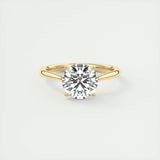 2.0 CT Round Cut Solitaire Moissanite Engagement Ring 8