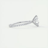 2.0 CT Round Cut Pave Moissanite Engagement Ring 2