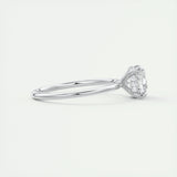2.15 CT Cushion Hidden Halo Moissanite Engagement Ring 2