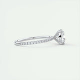 2.15 CT Cushion Cut Pave Moissanite Engagement Ring 2