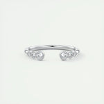 0.22 Round Bezel Open Moissanite Bridal Wedding Band 1