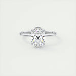 1.91 CT Oval Cut Solitaire Moissanite Engagement Ring 1