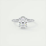 1.91 CT Oval Cut Solitaire Moissanite Engagement Ring 1
