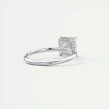 2.08 CT Princess Hidden Halo Moissanite Engagement Ring 3