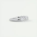 1.35 Oval Cut Shared Prongs Moissanite Bridal Wedding Band 21