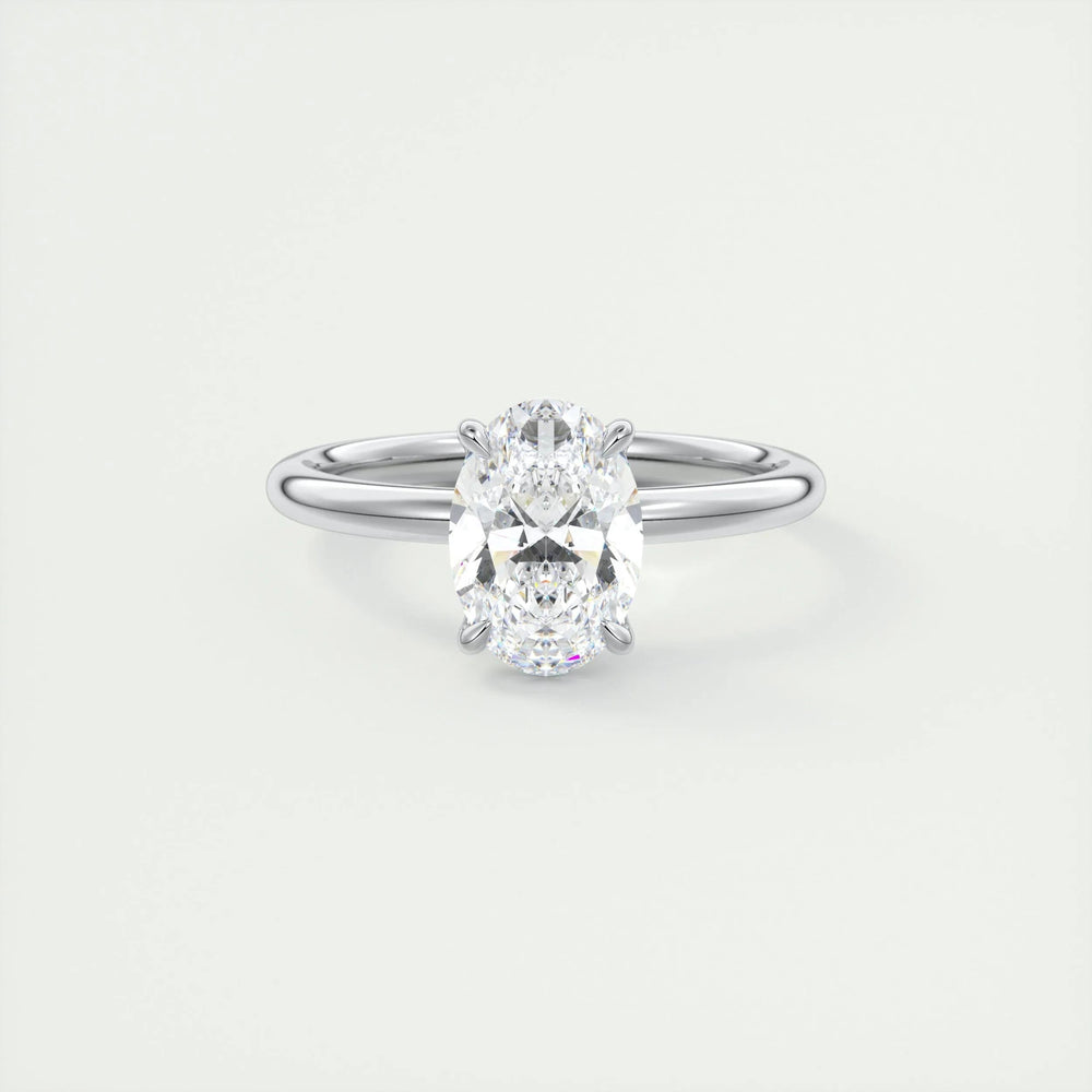 1.91 CT Oval Cut Solitaire Moissanite Engagement Ring 1