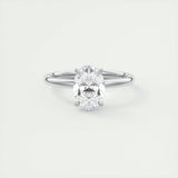 1.91 CT Oval Cut Solitaire Moissanite Engagement Ring 1