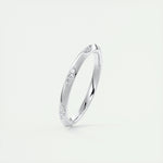 0.09 Round Cut Flush Moissanite Bridal Wedding Band 15