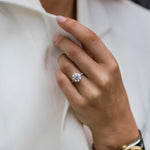 3.10 CT Round Pave Moissanite Engagement Ring 1