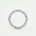 1.28 Pear and Round Bezel  Moissanite Bridal Wedding Band 5