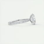 2.10 CT Radiant Cut Pave Style Moissanite Engagement Ring 3