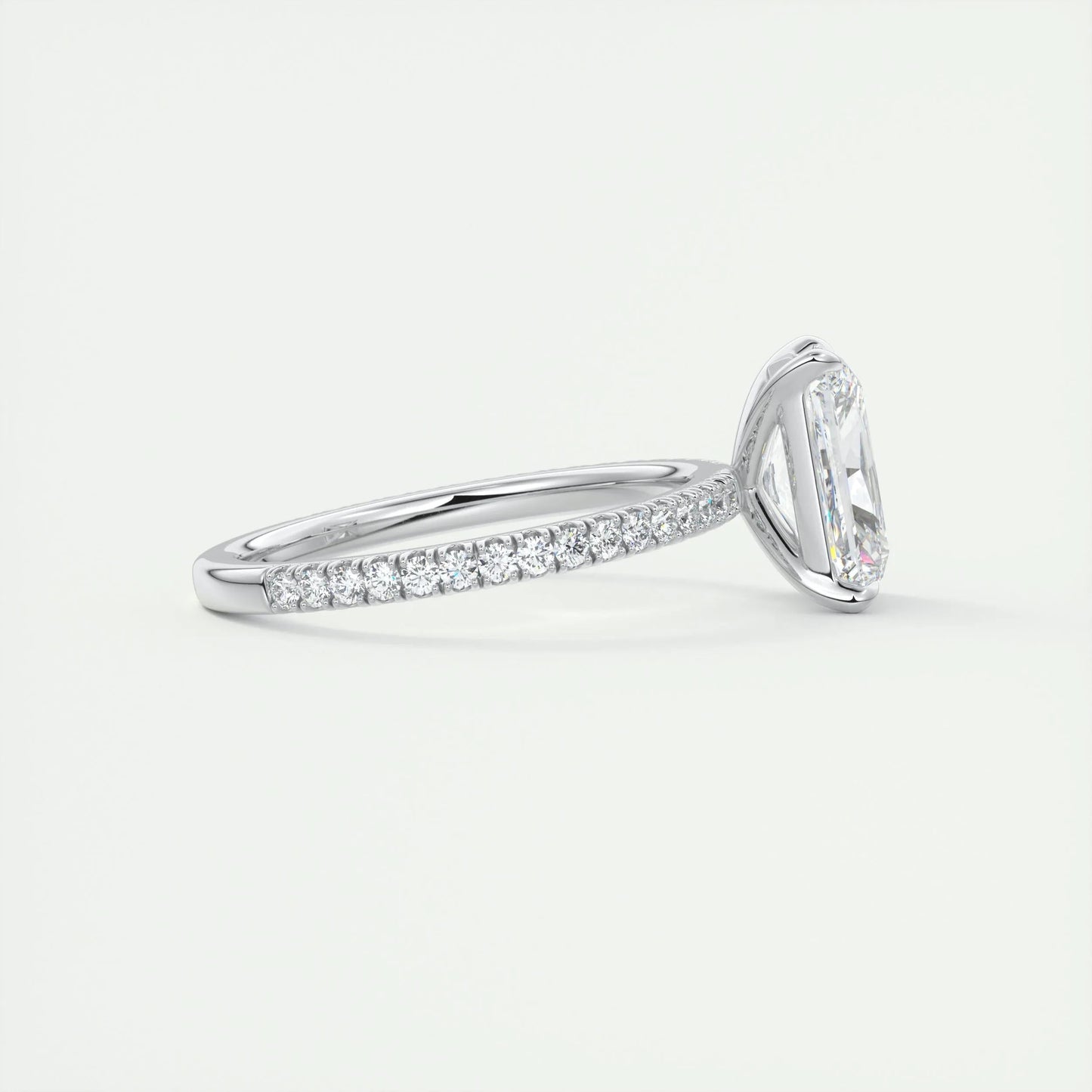 
                  
                    2.10 CT Radiant Solitaire Pave Moissanite Engagement Ring
                  
                