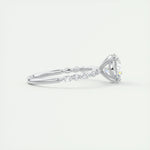 2.0 CT Round Pave Moissanite Engagement Ring 2
