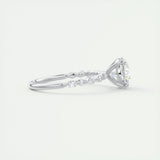 2.0 CT Round Pave Moissanite Engagement Ring 2