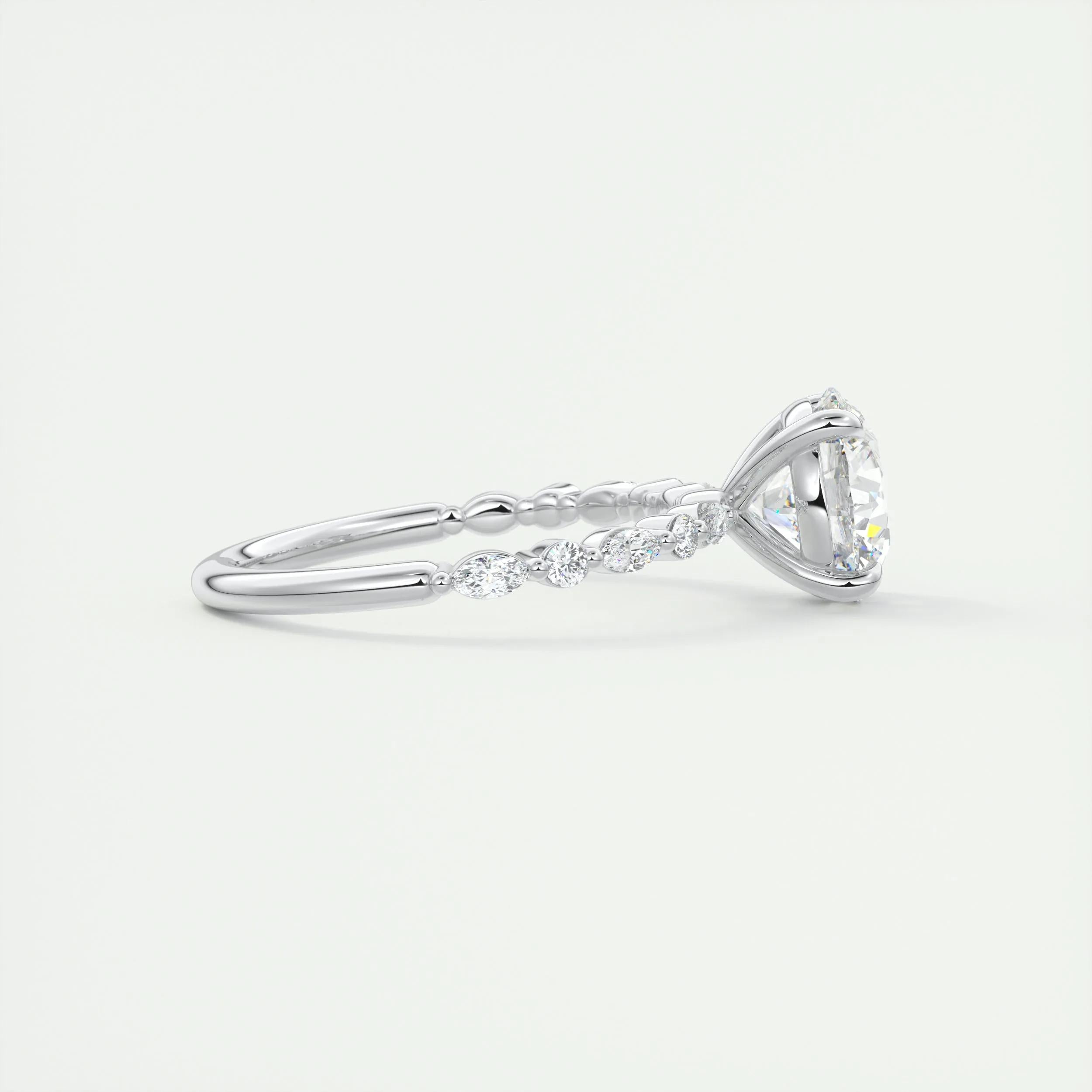 2.0 CT Round Pave Moissanite Engagement Ring 2