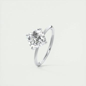 2.03 CT Asscher Cut Solitaire Moissanite Engagement Ring 4