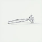 1.91 CT Oval Hidden Halo Moissanite Engagement Ring 2