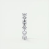 0.72 Oval & Princess Cut Alternative Moissanite Bridal Wedding Band 2