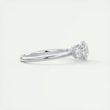 2.0 CT Round Cut Three Stone Moissanite Engagement Ring 2