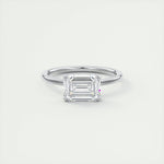 1.91 CT Emerald Cut Solitaire Moissanite Engagement Ring 1