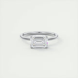 1.91 CT Emerald Cut Solitaire Moissanite Engagement Ring 1
