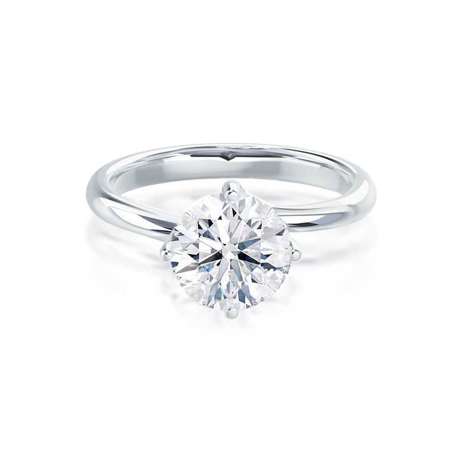 1.20 CT Round Shaped Moissanite Solitaire Engagement Ring 2