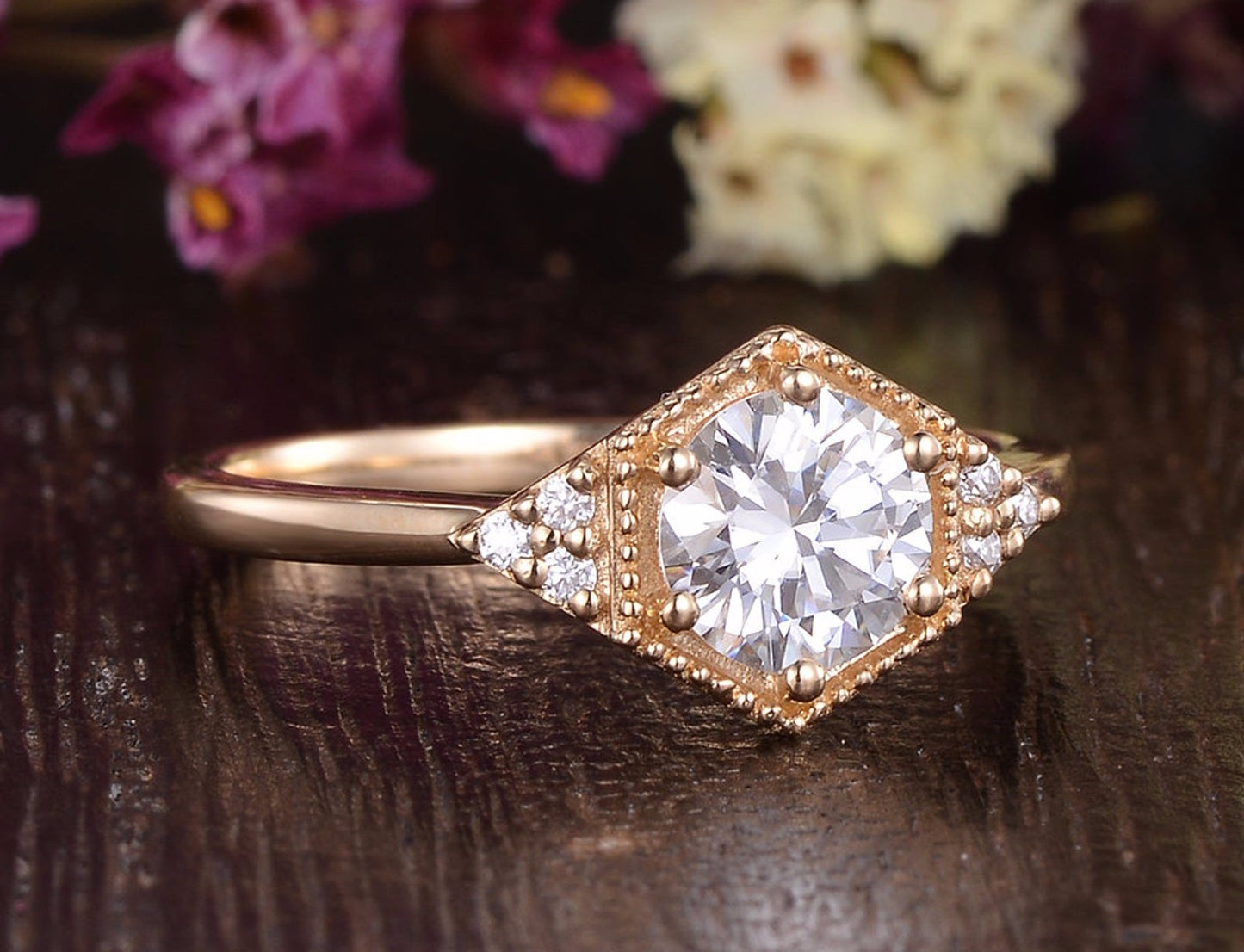 
                  
                    1.60 CT Round Cut Vintage Art Deco Moissanite Engagement Ring
                  
                