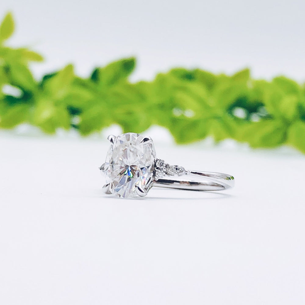 
                  
                    1.91 CT Oval Cut Cluster Moissanite Engagement Ring 3
                  
                