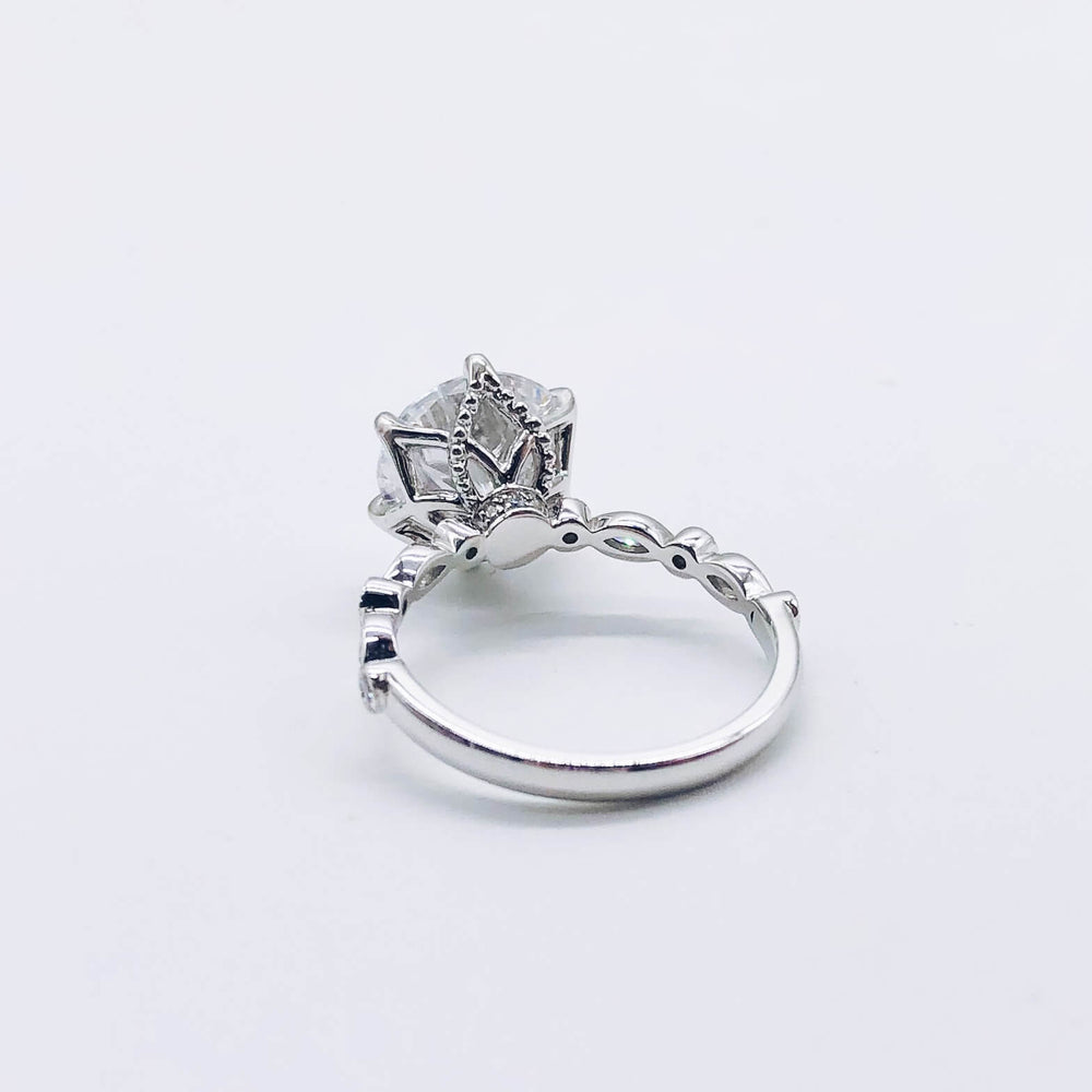
                  
                    4.11 CT Round Cut Pave Moissanite Engagement Ring 4
                  
                