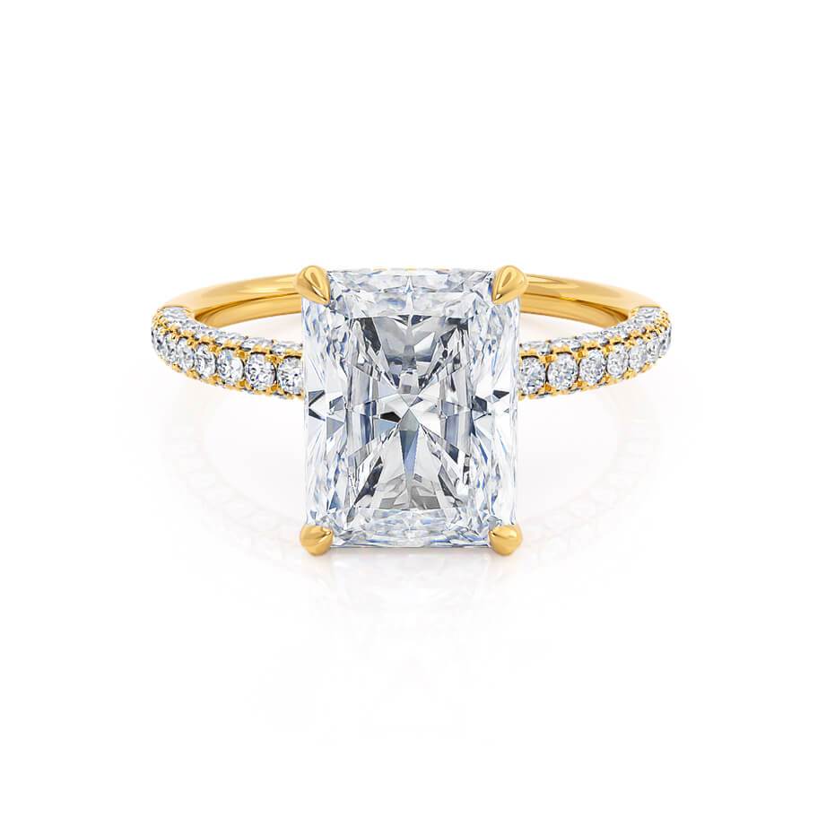 1.80 CT Radiant Shaped Moissanite Hidden Halo Style Engagement Ring 1