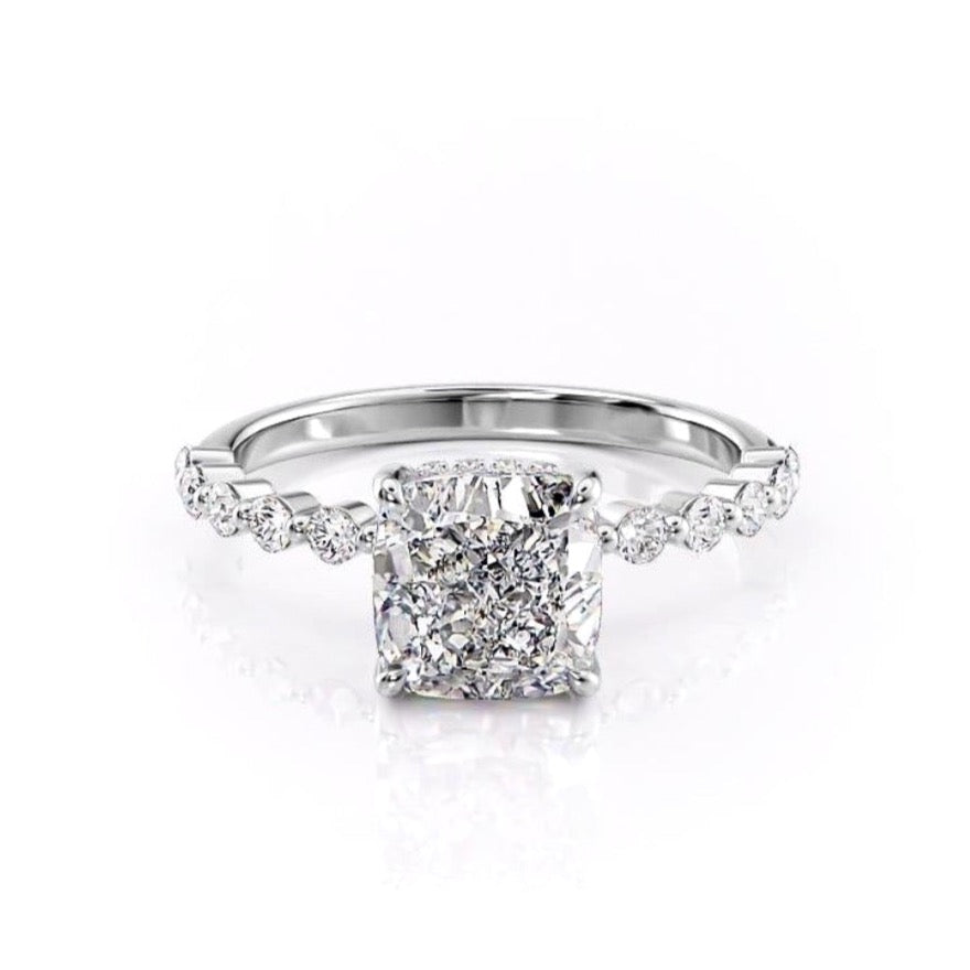 
                  
                    2.15 CT Cushion Cut Hidden Halo & Pave Moissanite Engagement Ring 10
                  
                