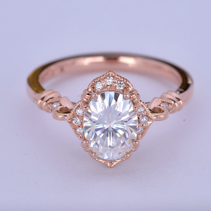 
                  
                    1.33 CT Oval Cut Vintage Moissanite Engagement Ring
                  
                