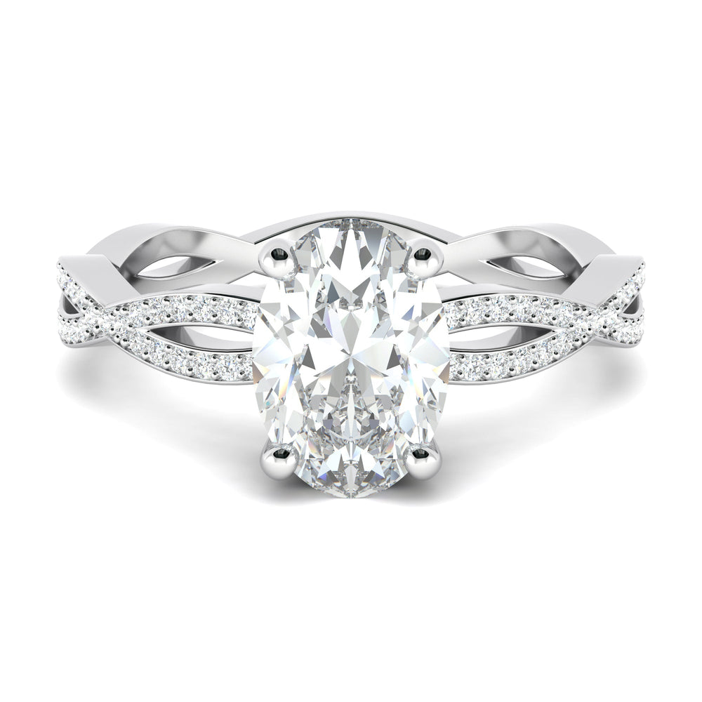 
                  
                    1.33 CT Oval Cut Twisted Pave Moissanite Engagement Ring 5
                  
                