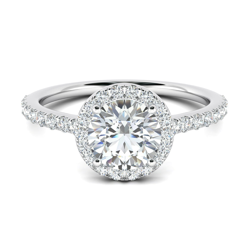 
                  
                    1.0 CT Round Cut Halo Moissanite Engagement Ring 7
                  
                