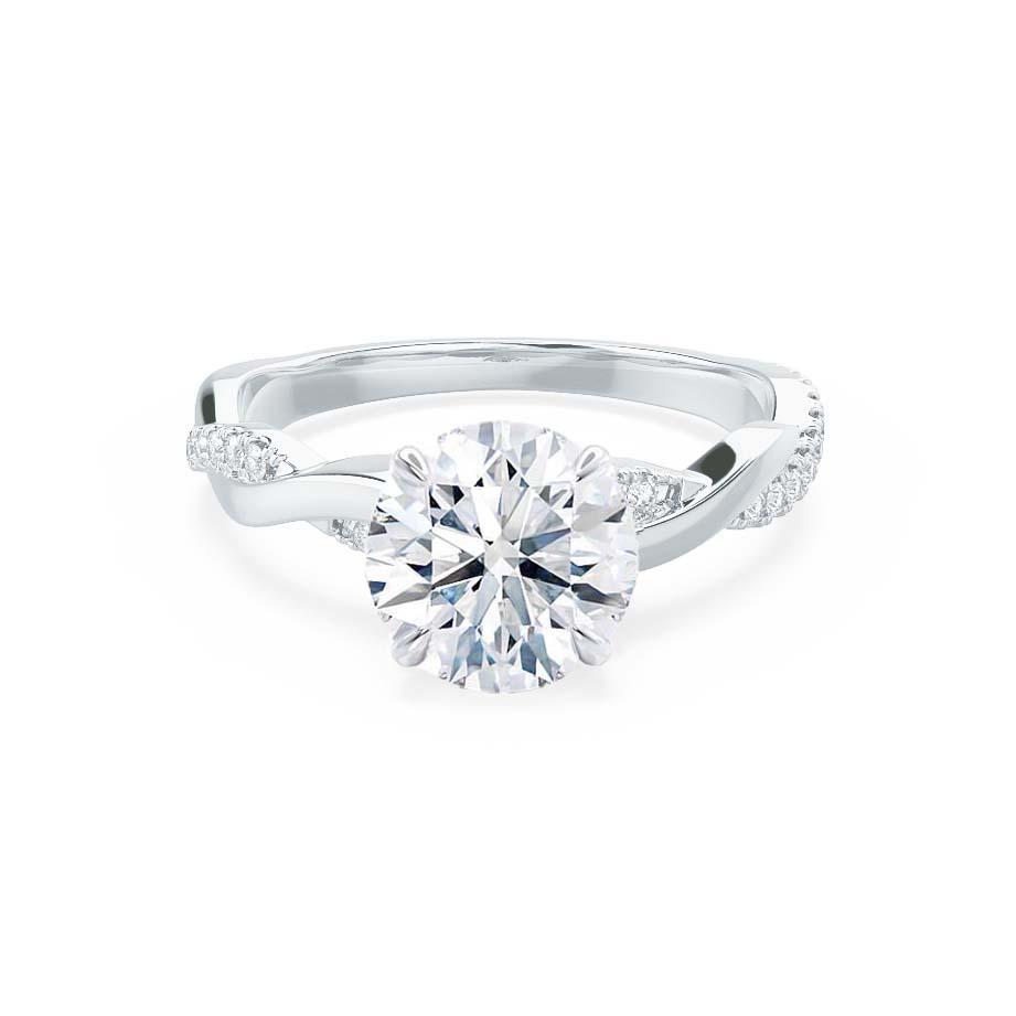 
                  
                    0.80 CT Round Shaped Moissanite Solitaire Twisted Style Engagement Ring 2
                  
                