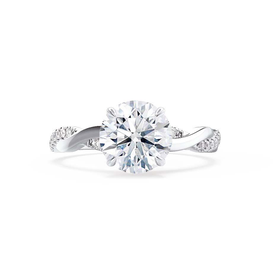 
                  
                    0.80 CT Round Shaped Moissanite Solitaire Twisted Style Engagement Ring 3
                  
                