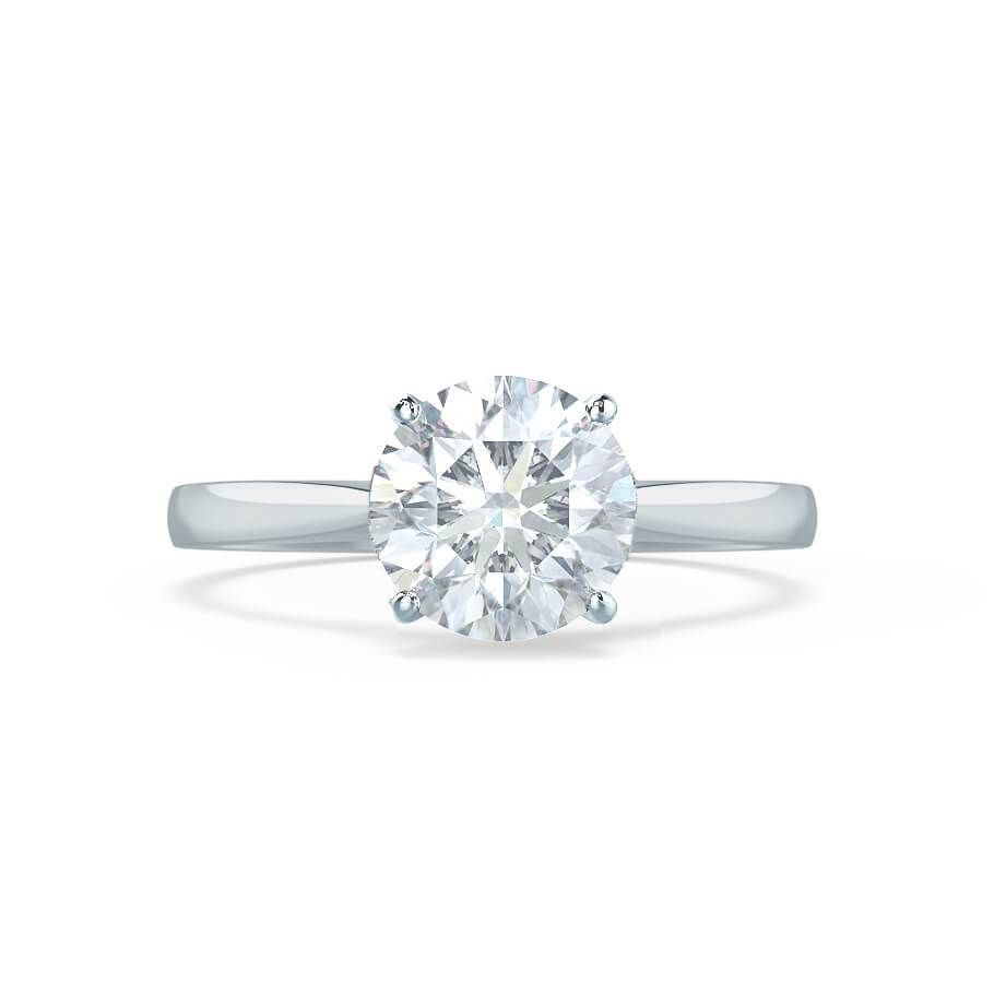 1.20 CT Round Shaped Solitaire Moissanite Engagement Ring 1