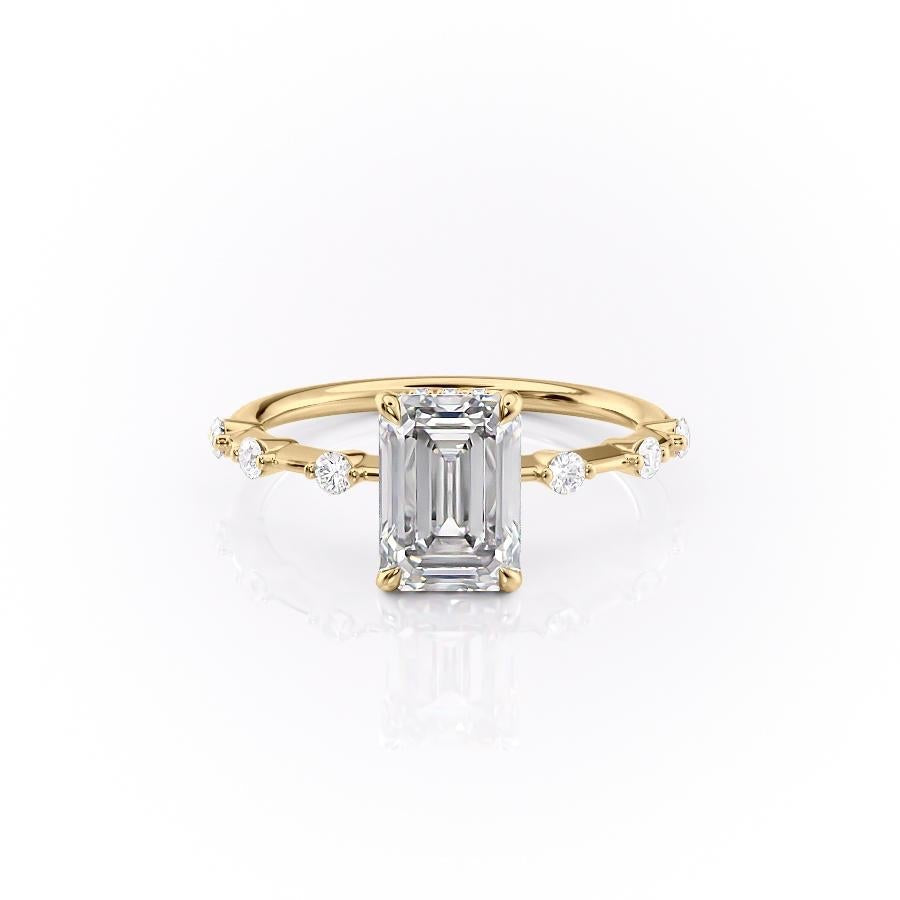 
                  
                    2.10 CT Emerald Cut Solitaire Dainty Style Moissanite Engagement Ring 11
                  
                