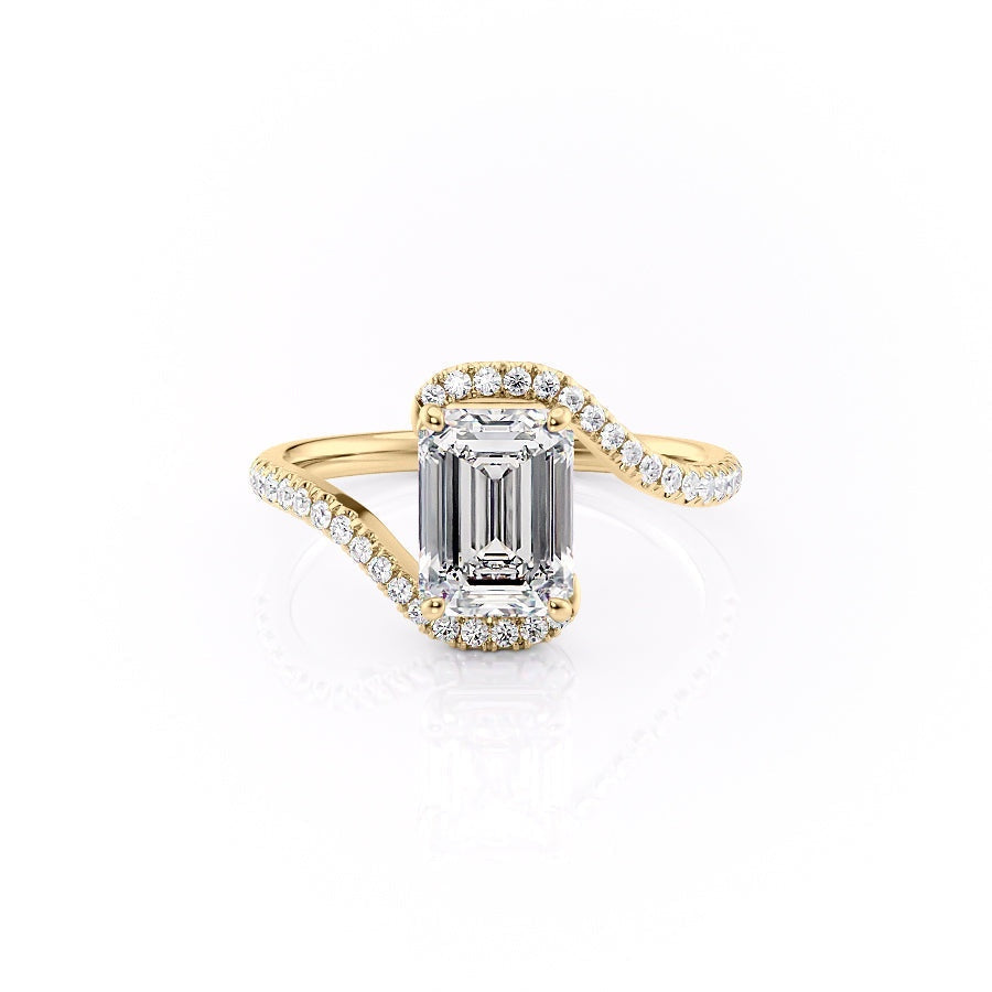 
                  
                    2.10 CT Emerald Cut Solitaire Bypass Setting Moissanite Engagement Ring 11
                  
                