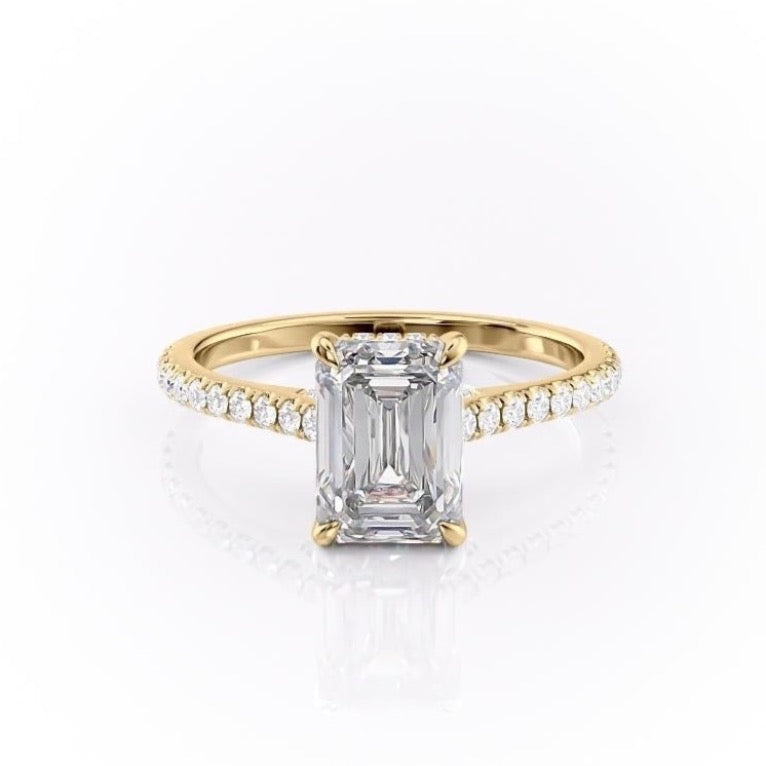 
                  
                    2.10 CT Emerald Cut Solitaire Pave Setting Moissanite Engagement Ring
                  
                